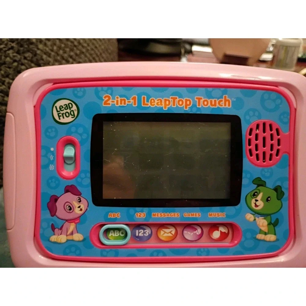 Gently Used LeapFrog 2 N 1 My Own Leaptop Touch Laptop Tablet Computer Pink 2017